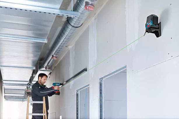 GCL 2-15 G Professional Kombilaser im Handwerkerkoffer mit 3 x Batterie (AA), Drehhalterung