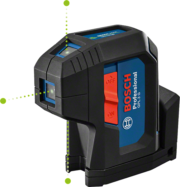 GPL 3 G Professional Punktlaser mit 2 x Batterie (AA), Tasche