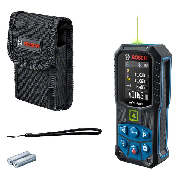 GLM 50-27 CG Professional Laser-Entfernungsmesser mit 2 x Batterie (AA), Schutzzubehör