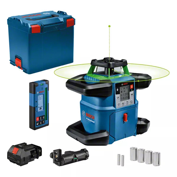 GRL 650 CHVG Professional Rotationslaser in L-BOXX 374 mit 4 x Batterie (LR20), Laser-Empfänger LR 65 G Professional (0 601 069 T00)