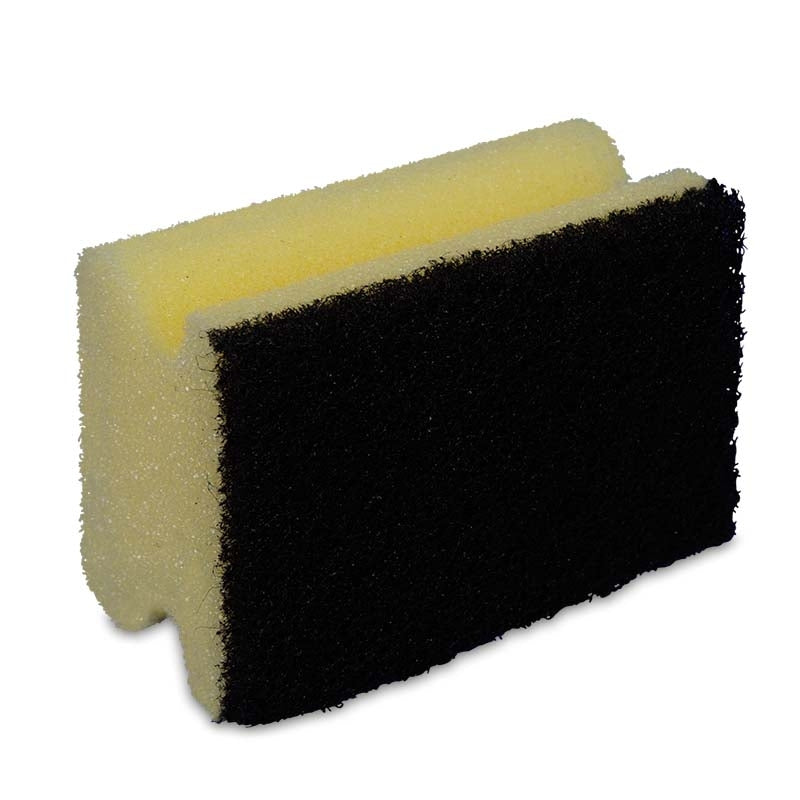 Padschwamm mit Griff, gelb/schwarz, 95 x 70 x 45 mm