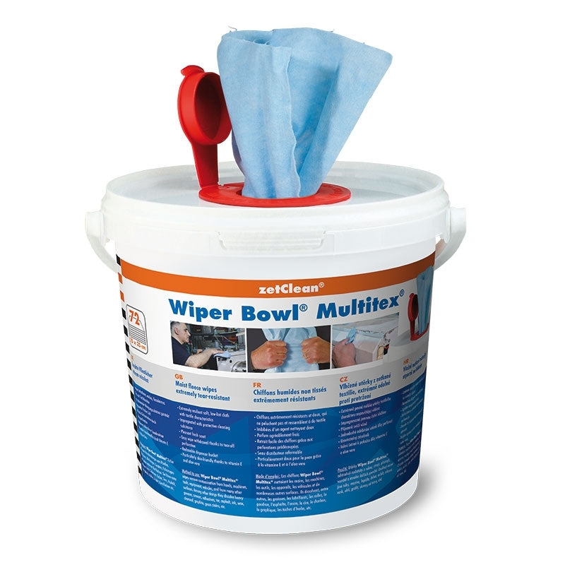 Wiper Bowl® Multitex®, 25 x 25 cm, 72 feuchte Tücher im Spendereimer