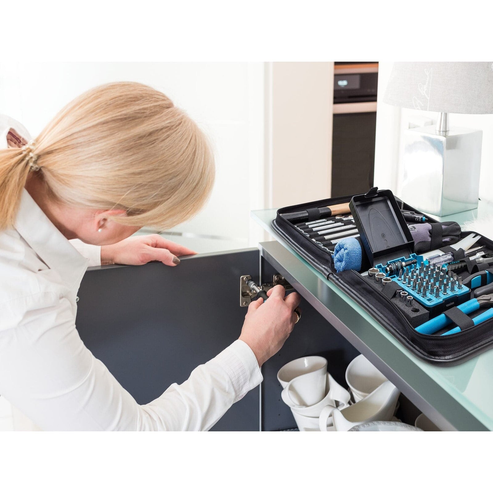 Premium Werkzeug Ledertasche Sechskant 6,3 (1/4 Zoll) - MELTEC GmbH