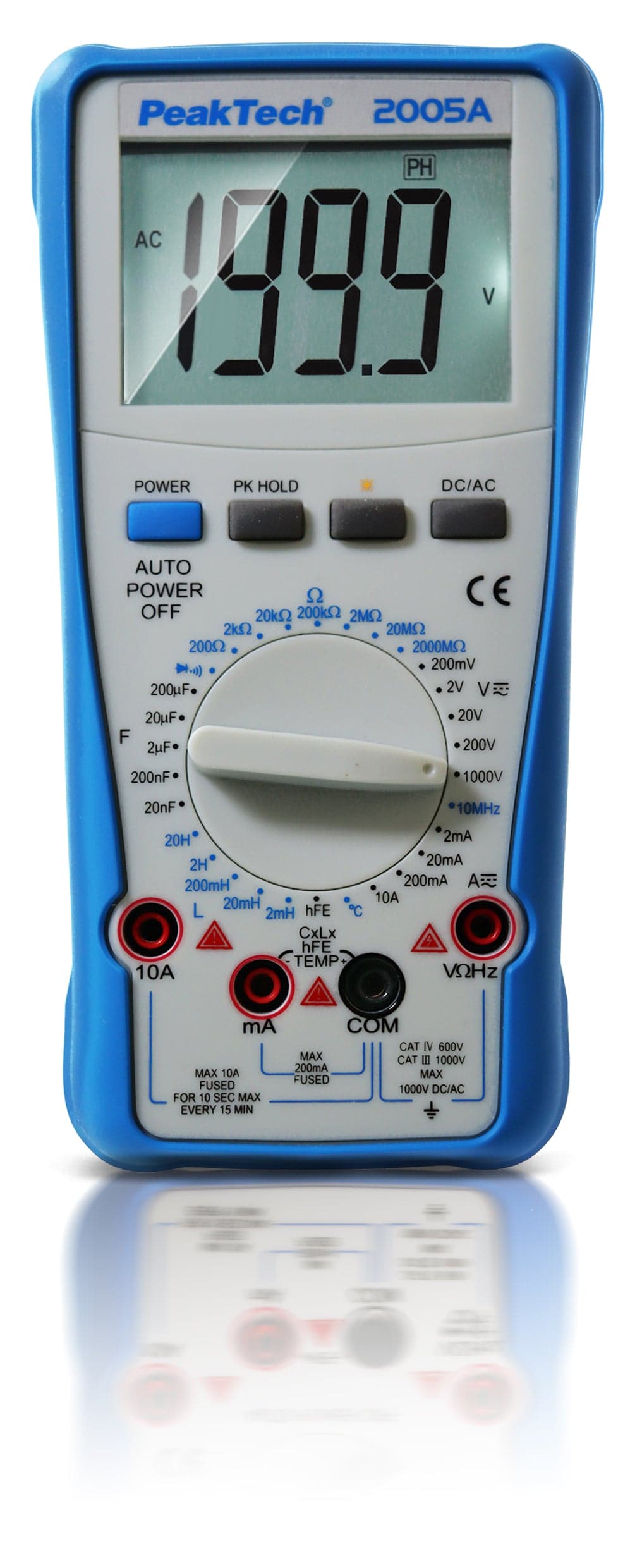 P 2005 A - Digitalmultimeter ~ 2.000 Counts ~ 1000V, 10A AC/DC - MELTEC GmbH