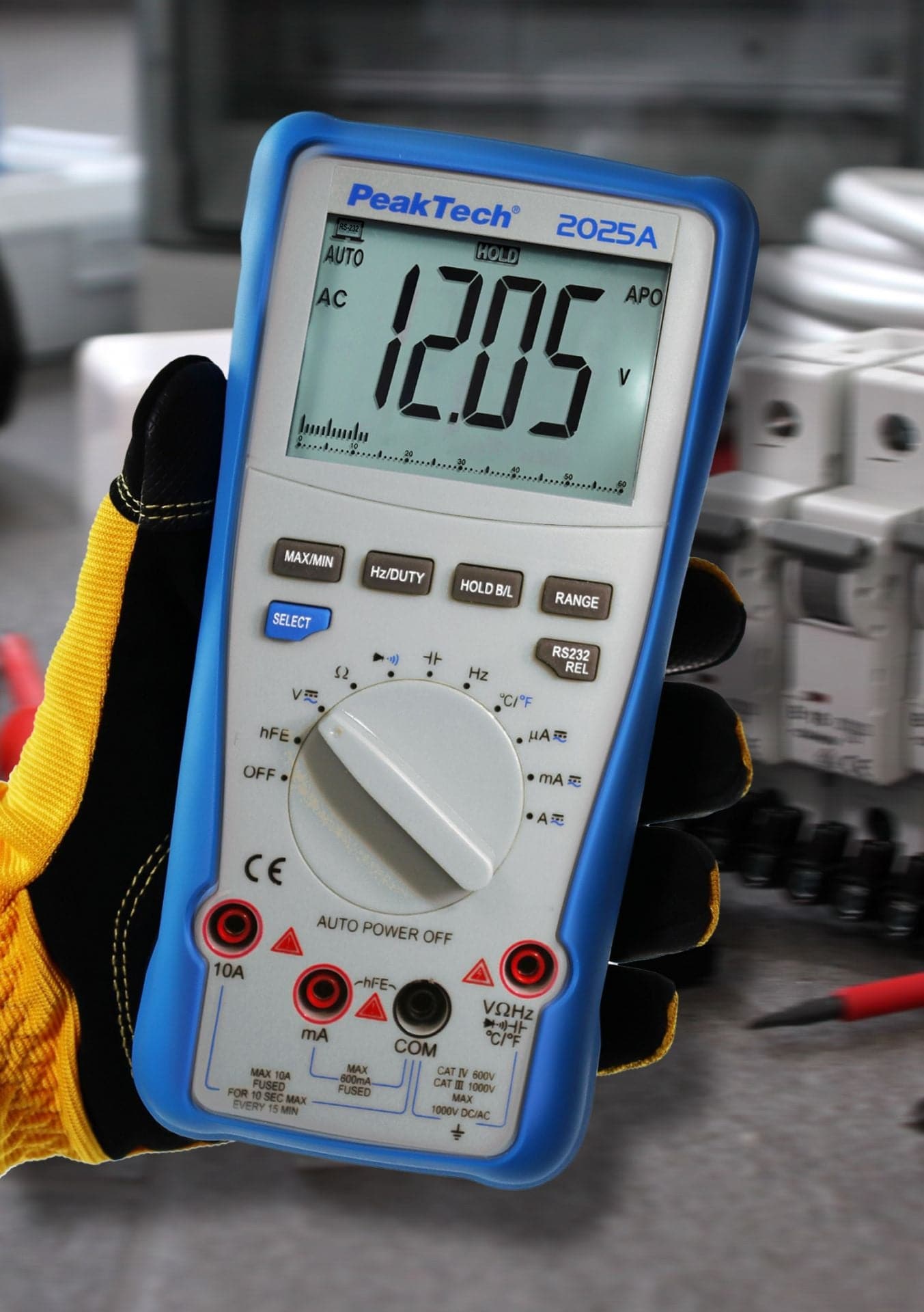 P 2025 A - True RMS Digitalmultimeter ~ 6.000 Counts ~ 1000V AC/DC ~ 10A AC/DC ~ USB - MELTEC GmbH