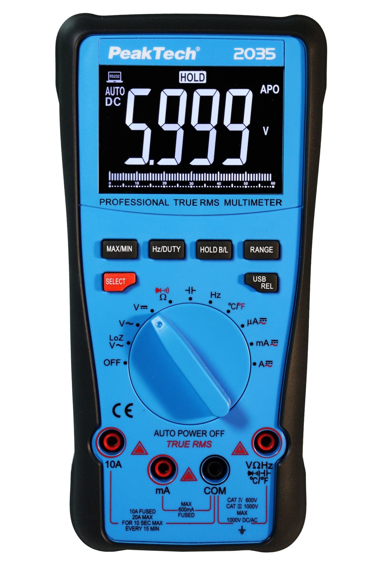 P 2035 - True RMS 1000 V Digitalmultimeter 6.000 Counts, USB - MELTEC GmbH