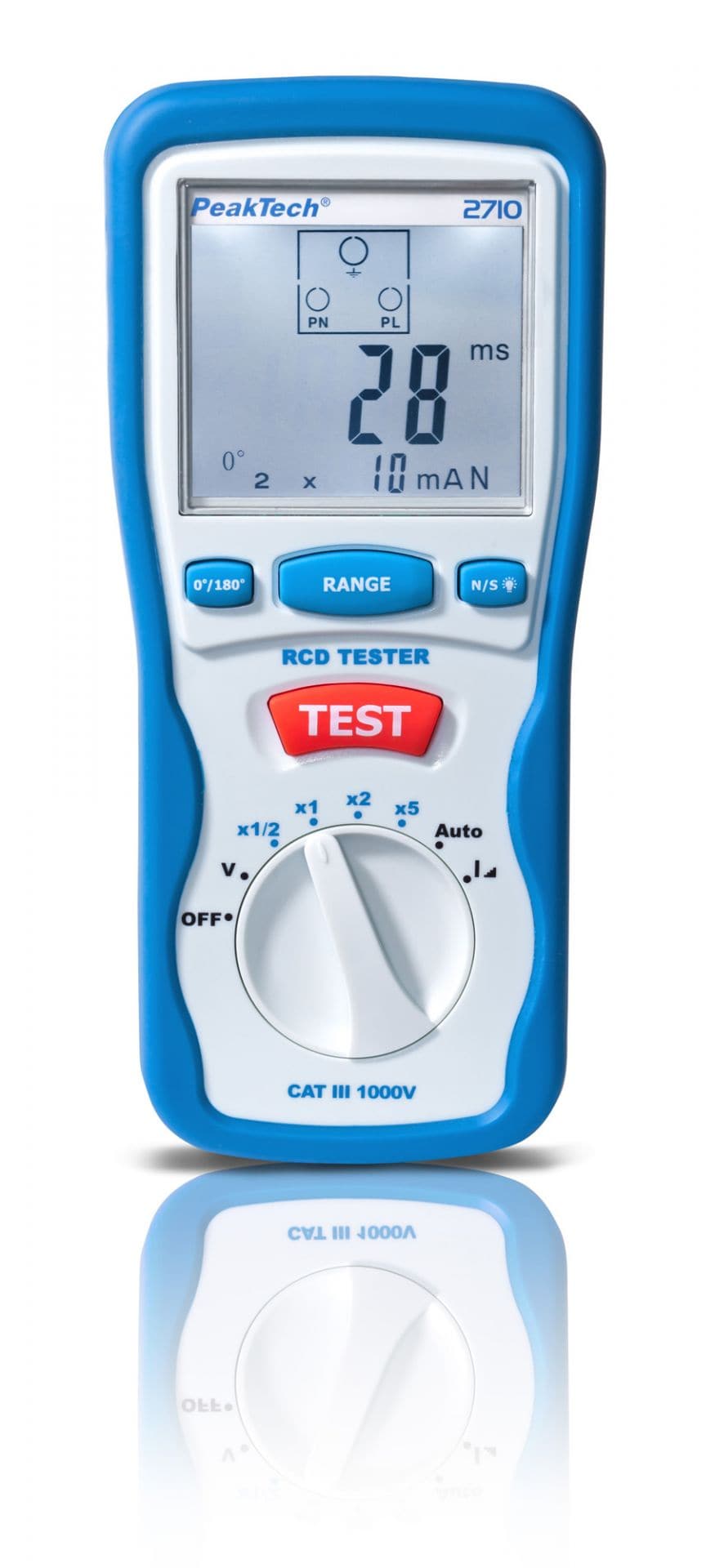 P 2710 - Digitaler FI Tester für Auslösecharakteristik - MELTEC GmbH