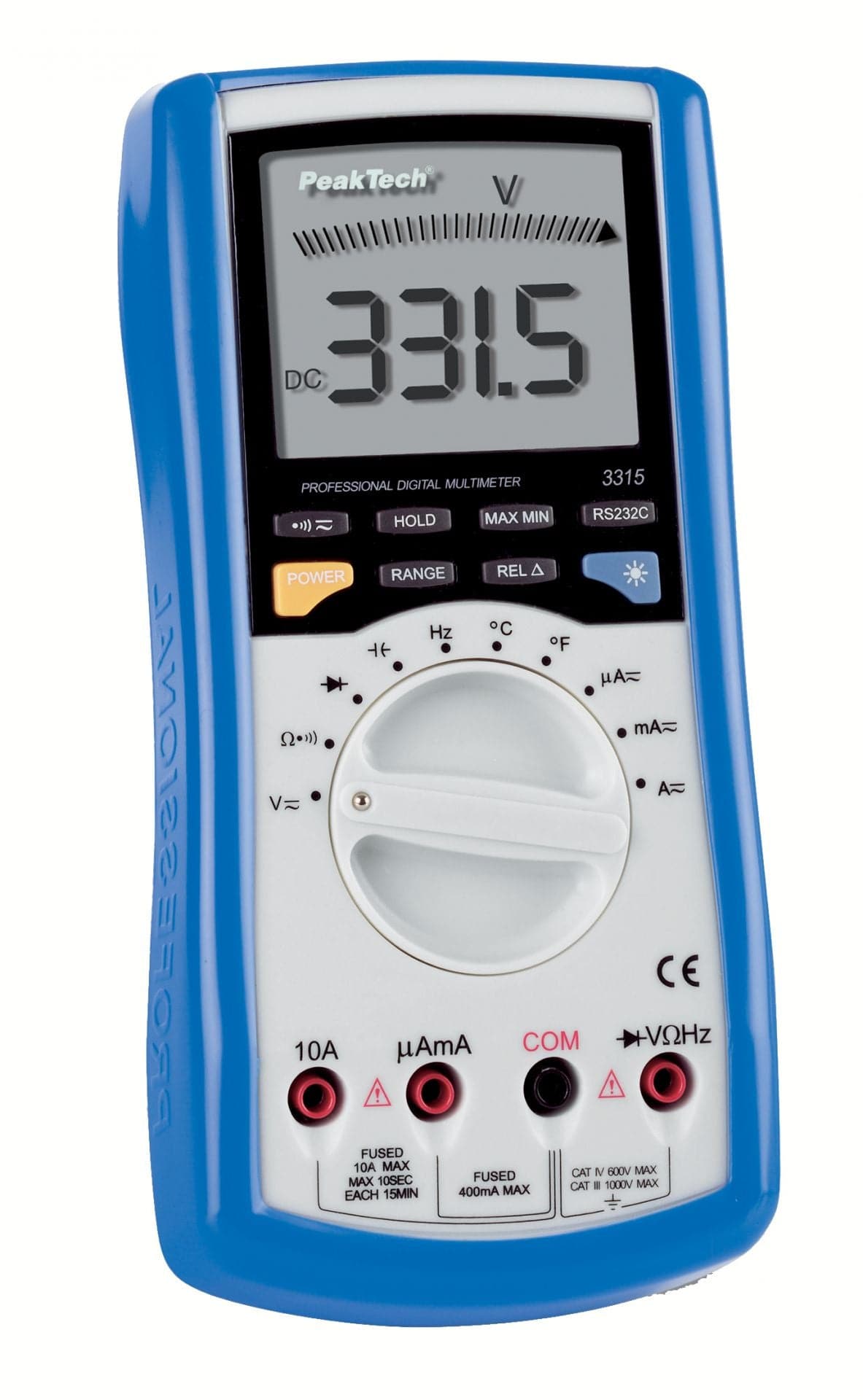 P 3315 - Digitalmultimeter ~ 4.000 Counts ~ 600V AC/DC ~ 10A AC/DC mit USB / RS-232 - MELTEC GmbH