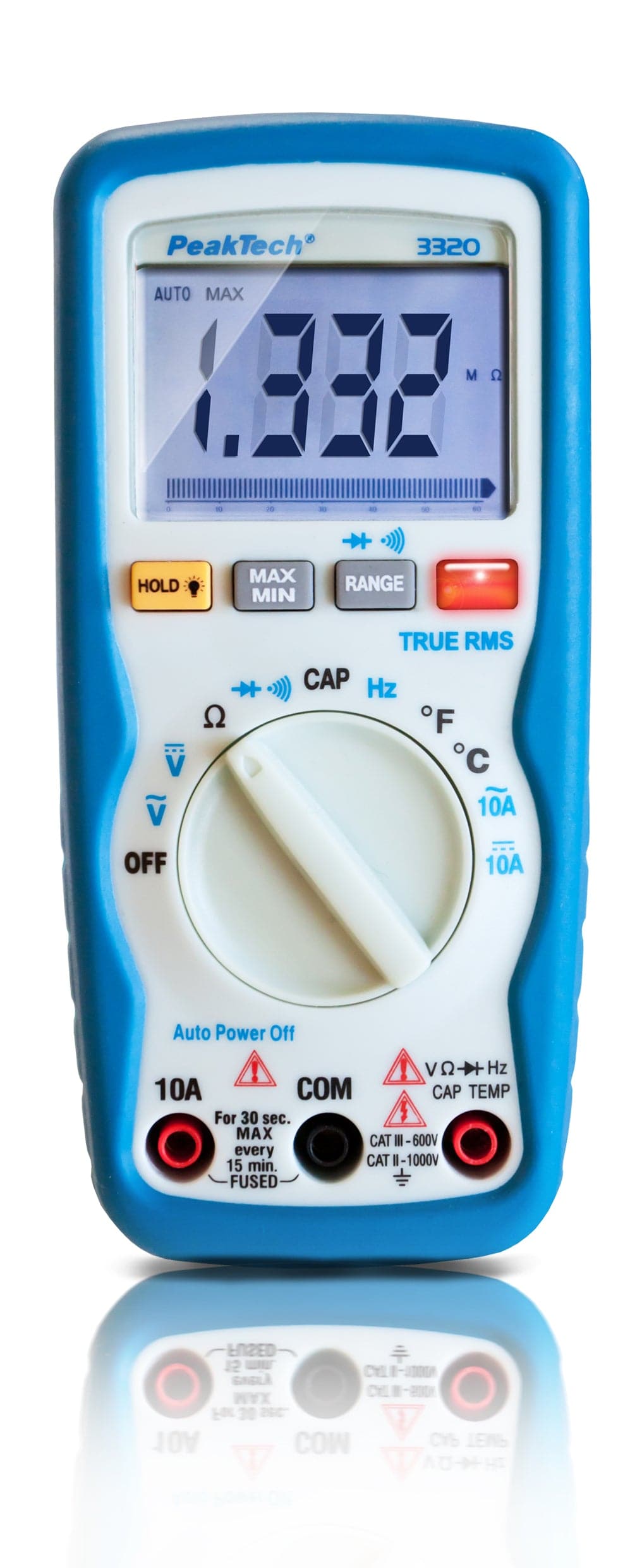 P 3320 - Digitalmultimeter ~ 6.000 Counts ~ 600V AC/DC ~ 10A AC/DC mit TrueRMS - MELTEC GmbH