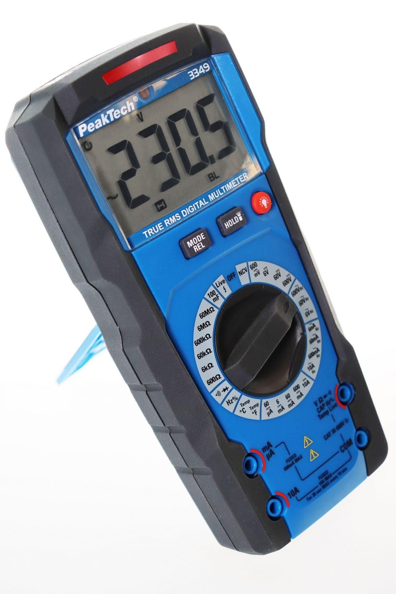 P 3349 - True-RMS-Digitalmultimeter ~ Man. Bereich ~ 6.000 Zählungen ~ 600 V / 10 A AC/DC - MELTEC GmbH