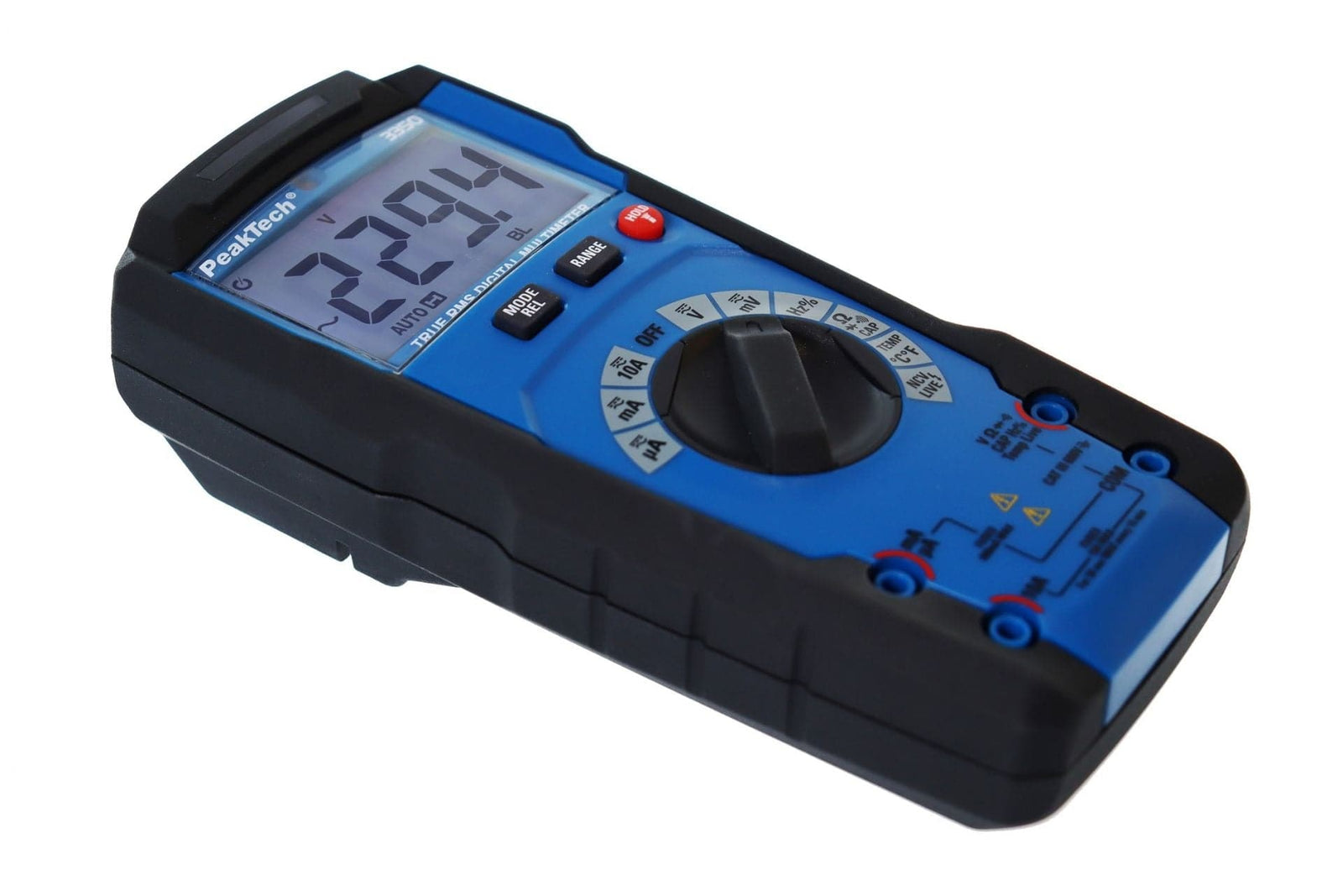 P 3350 - True-RMS-Digitalmultimeter ~ Auto. Bereich ~ 6.000 Zählungen ~ 600 V / 10 A AC/DC - MELTEC GmbH