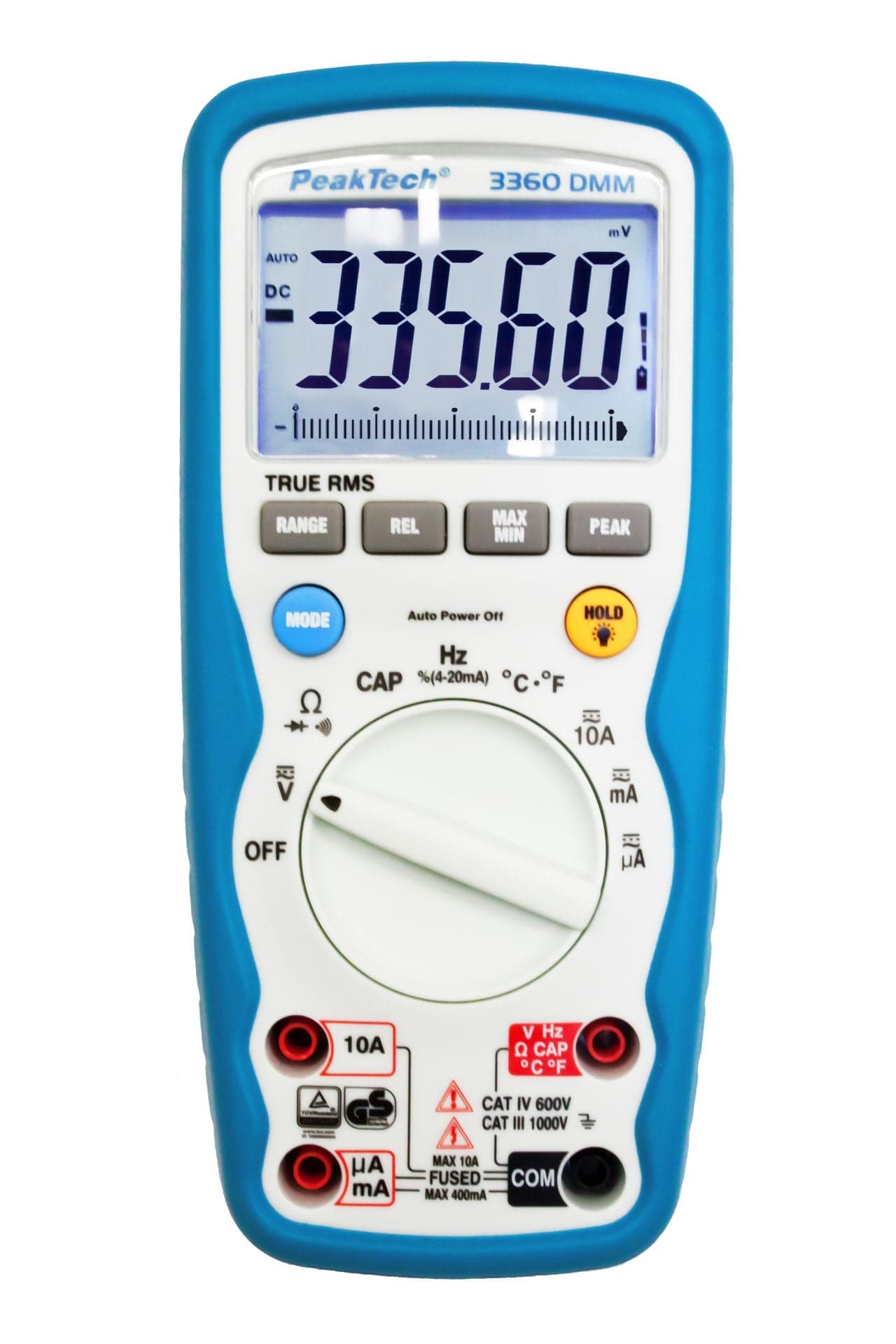 P 3360 - Digitalmultimeter ~ 40.000 Counts ~ 1000V AC/DC ~ 10A AC/DC - IP67 mit TrueRMS - MELTEC GmbH