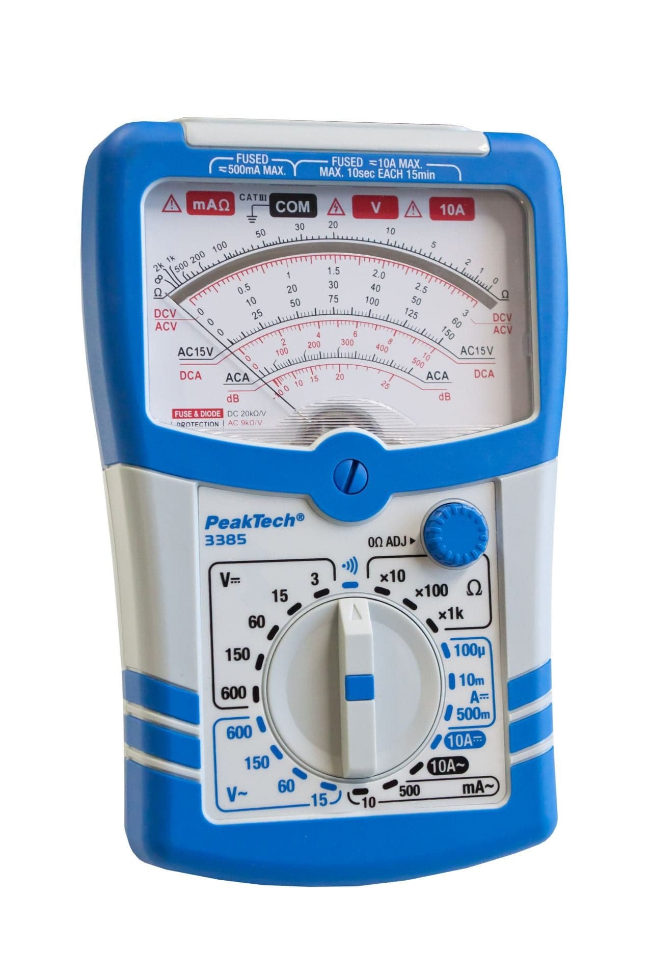 P 3385 - Analog Multimeter ~ 600V AC/DC ~ 10A AC/DC - MELTEC GmbH