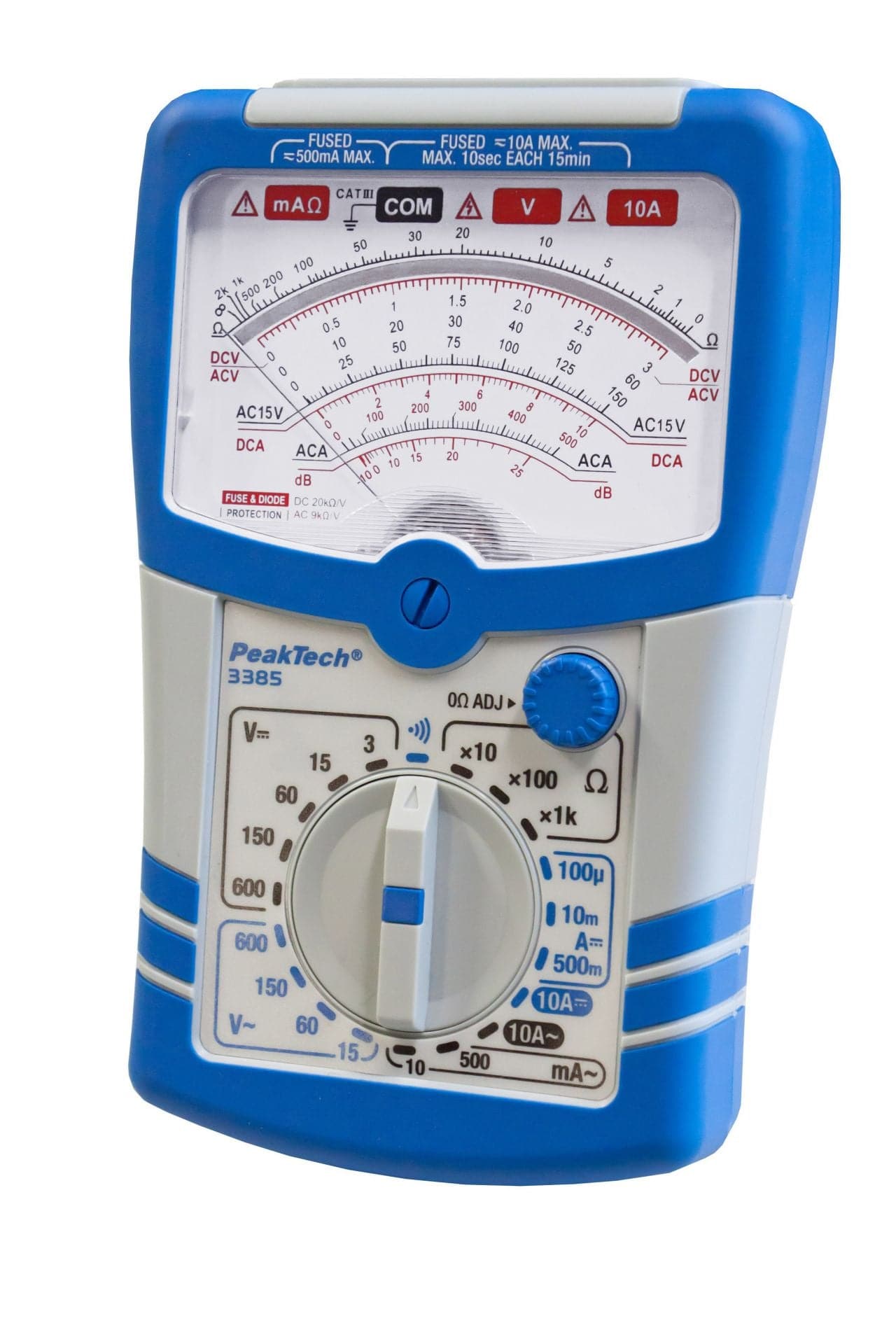 P 3385 - Analog Multimeter ~ 600V AC/DC ~ 10A AC/DC - MELTEC GmbH