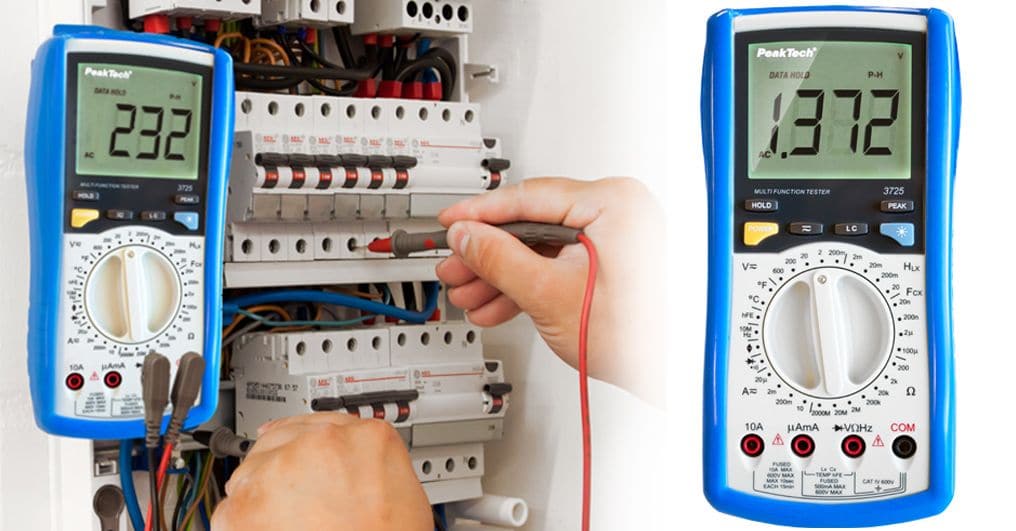 P 3725 - Digitalmultimeter ~ 2.000 Counts ~ mit LCR-Meter ~ 2000MOhm ~ 100µF ~ 20H - MELTEC GmbH