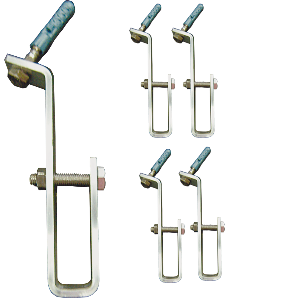 4 Stück Wandkonsole zu Schachtleiter Alu für Rundschacht (standard) 125 mm - MELTEC GmbH