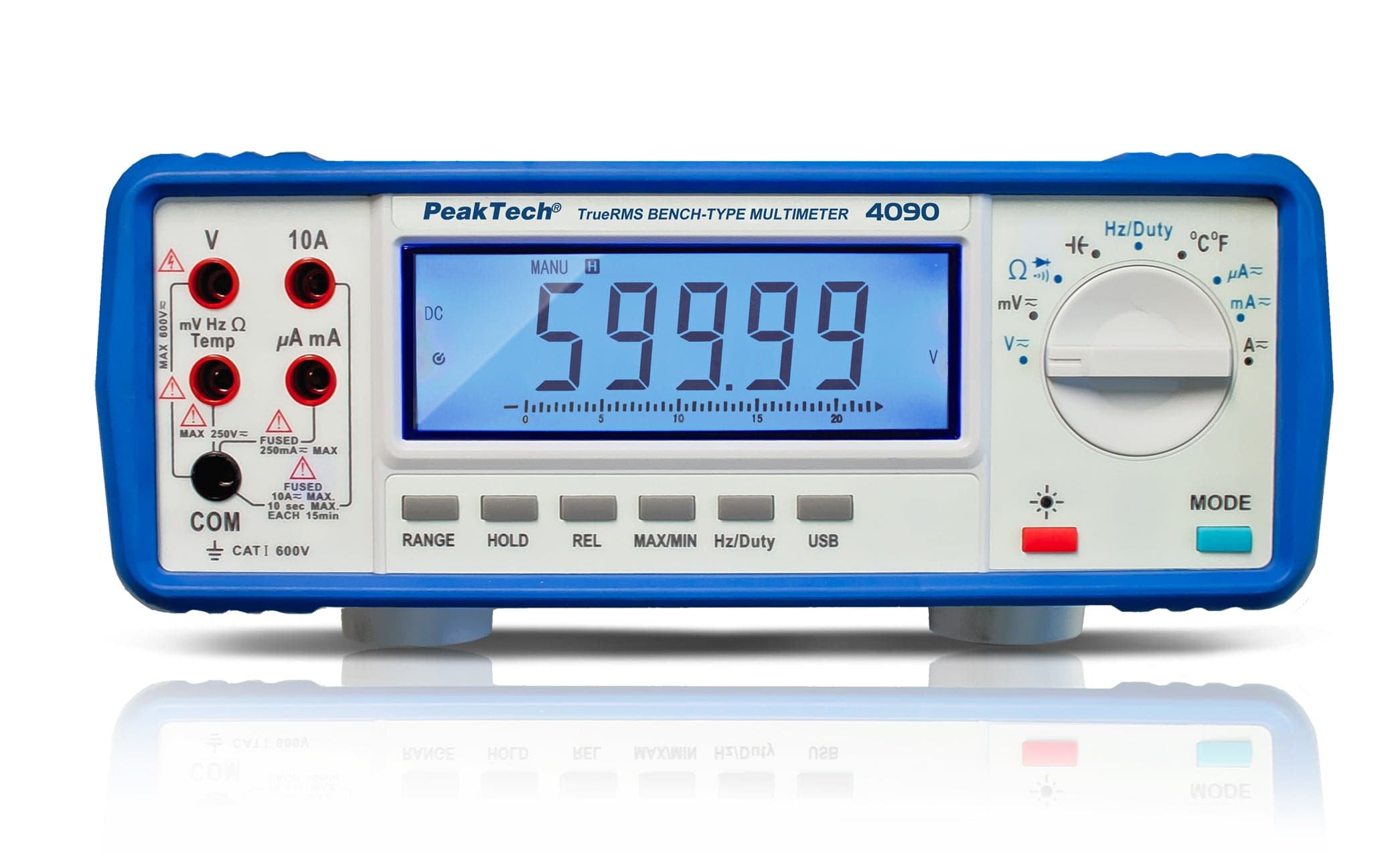 P 4090 - Tischmultimeter ~ 22.000 Counts ~ mit USB ~ Netz- oder Batteriebetrieb - MELTEC GmbH