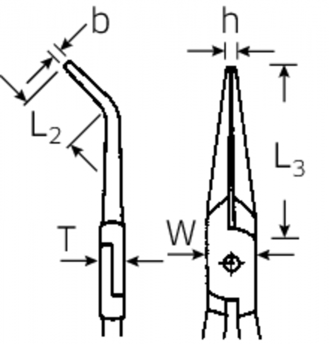 Mechaniker-Flachrundzangen (Langbeckzangen) Nr. 6535 - MELTEC GmbH