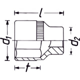 Steckschlüsseleinsatz ∙ Sechskant Vierkant 6,3 mm (1/4 Zoll) - MELTEC GmbH