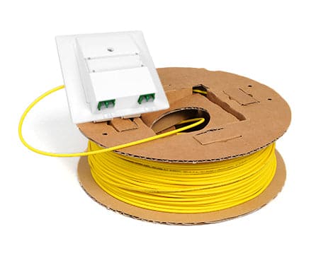 FTTH Kartonspule, UP, 4 x LCAPC - MELTEC GmbH