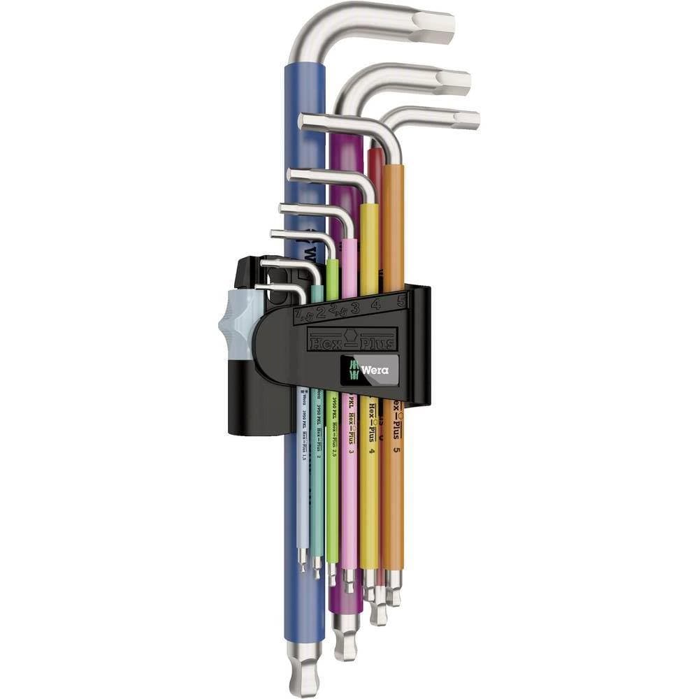 Valex Innensechskantschlüssel-Set – 9-teilig, Gebogene Ball-Point, Größen 1,5–10 Mm, Chrom-Vanadium-Stahl